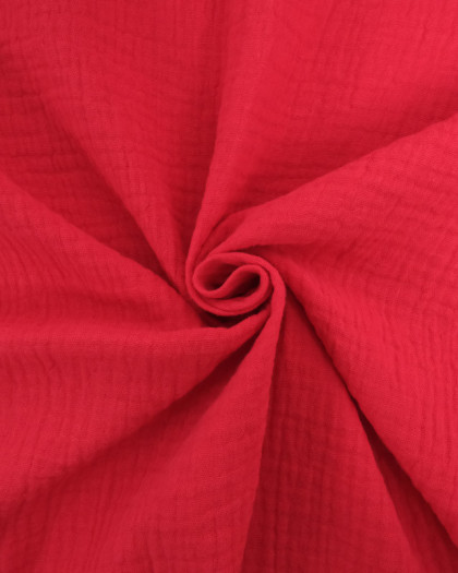Gaze de Coton Rouge Oeko-tex Thaïs - Mercerine
