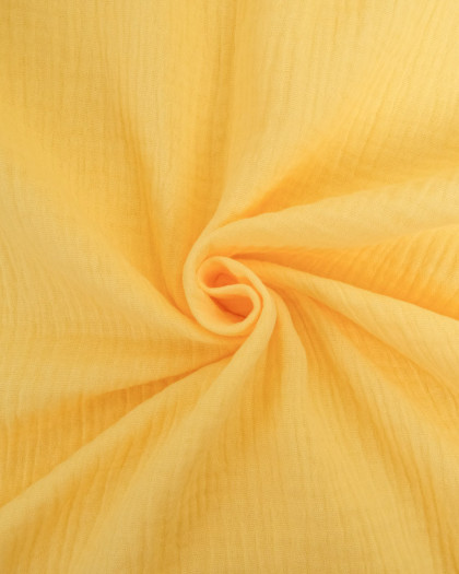 Tissu Double Gaze  Jaune Oeko-tex Thaïs - Mercerine