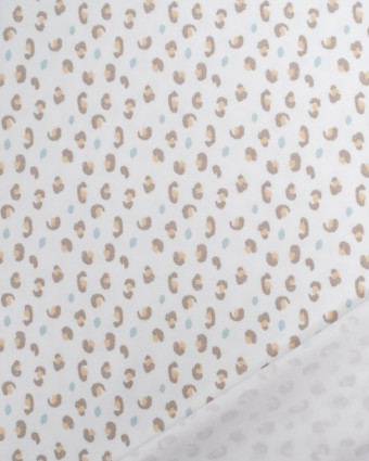 Tissu Jersey Ecru Petit Léopard - Oeko-tex - Mercerine