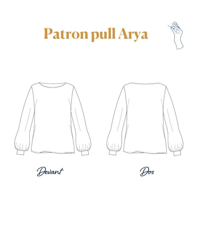 Patron Pull confortable femme Arya -  Majam - Mercerine