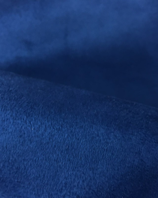 Suédine Bleu roi - Bleu Marine Volteface - par 10cm