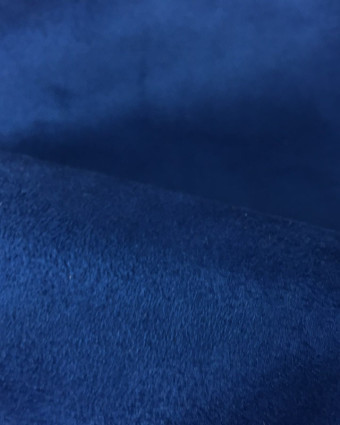 Suédine Bleu roi - Bleu Marine Volteface - par 10cm