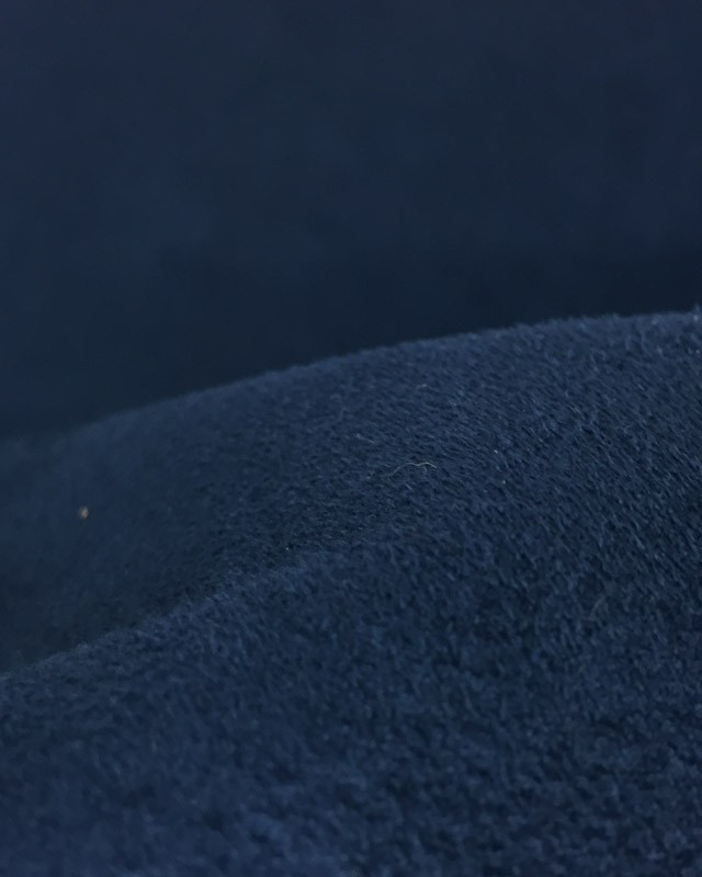 Suédine Bleu roi - Bleu Marine Volteface - par 10cm