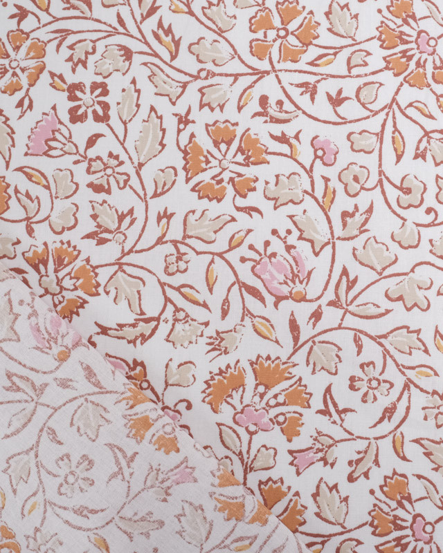 Tissu Coton Enduit Motif Paris - Noir, Doré, Rose Sur Fond Ecru