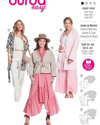 Patron Veste/manteau Burda 5787 - Mercerine