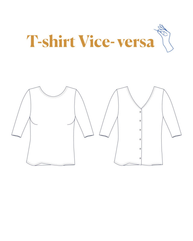 Patron T-shirt réversible femme Versa - Majam -Mercerine