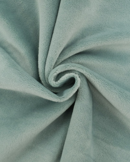 Tissu Minky Lisse Uni Lagon Oeko-Tex - Mercerine