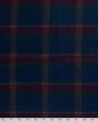 Tissu À Carreau Bleu Pour Manteau léger Bleu Marine - Mercerine