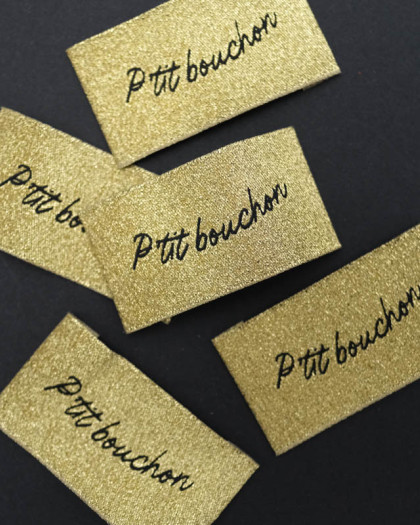 Etiquette à coudre P'tit Bouchon Or