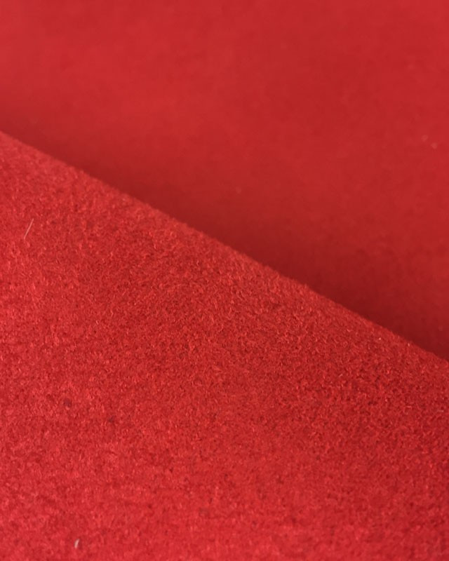 Suédine Vermillon - Cerise Rouge - par 10cm