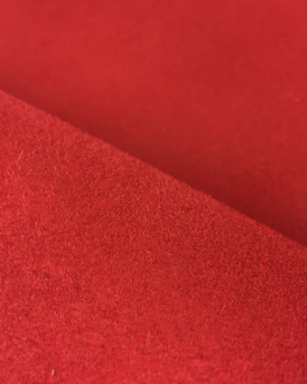 Suédine Vermillon - Cerise Rouge - par 10cm