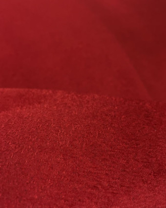 Suédine Vermillon - Cerise Rouge - par 10cm