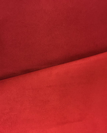 Suédine Vermillon - Cerise Rouge - par 10cm