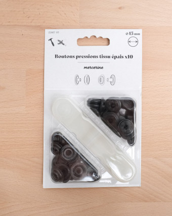 Bouton pression métal 15mm - Mercerine