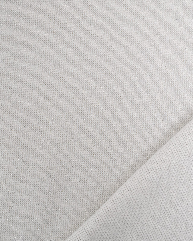 Tissu Maille Lurex Ecru Premium - Oeko-Tex - Mercerine
