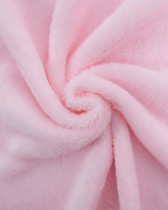 Tissu doudou uni rose au mètre