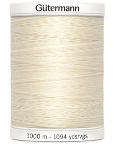 Fil à Coudre Coton Gutermann - Blanc, 800m, Pour Couture Main Et Machine