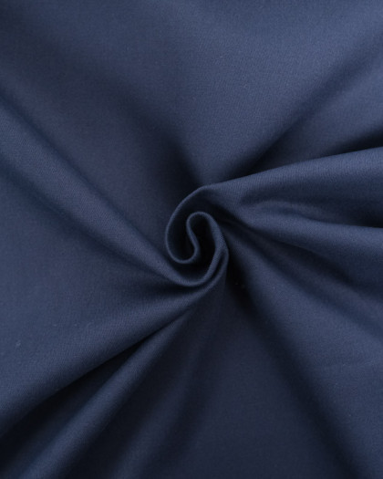 Tissu Coton Stretch Marine  - Mercerine