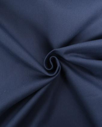 Tissu Coton Stretch Marine  - Mercerine