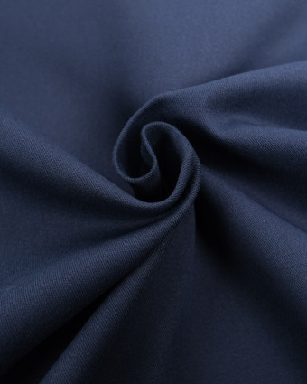 Tissu Coton Stretch Marine - Mercerine