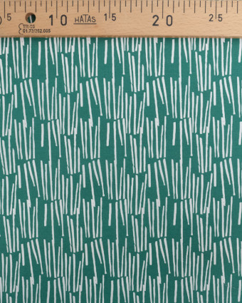 Tissu Coton Imprimé Abstrait Vert - Mercerine
