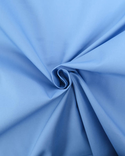 Popeline De Coton Premium Bleu Jean Unie Oeko-Tex - Mercerine
