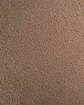 Tissu Petites Petites Bouclettes Taupe Envers Polaire 