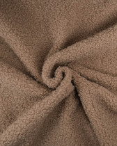 Tissu Petites Petites Bouclettes Taupe Envers Polaire