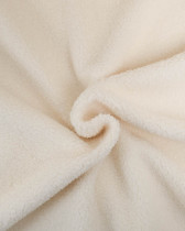 Tissu Petites Petites Bouclettes Ecru Envers Polaire