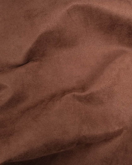 Tissu Velours Microfibre Ameublement Marron - Mercerine