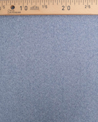 Tissu Lainage Chevron Bleu - Mercerine