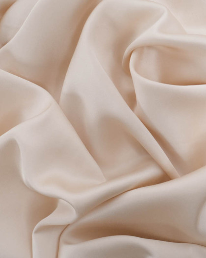 Satin de Viscose Uni Crème - Mercerine