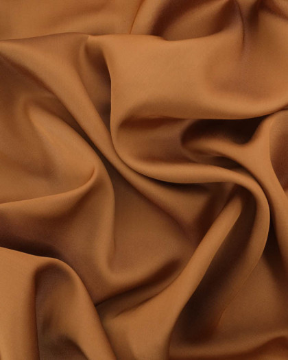 Satin de Viscose Uni Caramel - Mercerine