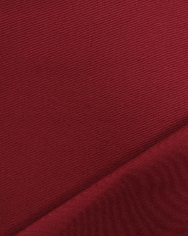 Tissu Sergé de Coton Bordeaux - Mercerine