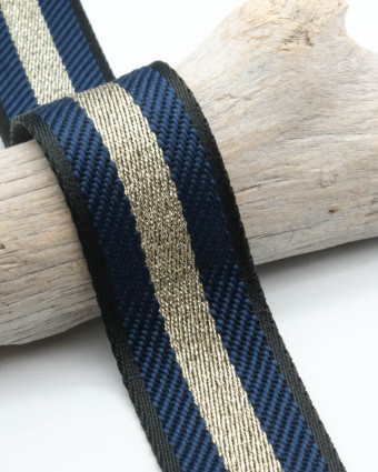 Sangle Fantaisie Chevrons Lurex 38mm - Mercerine