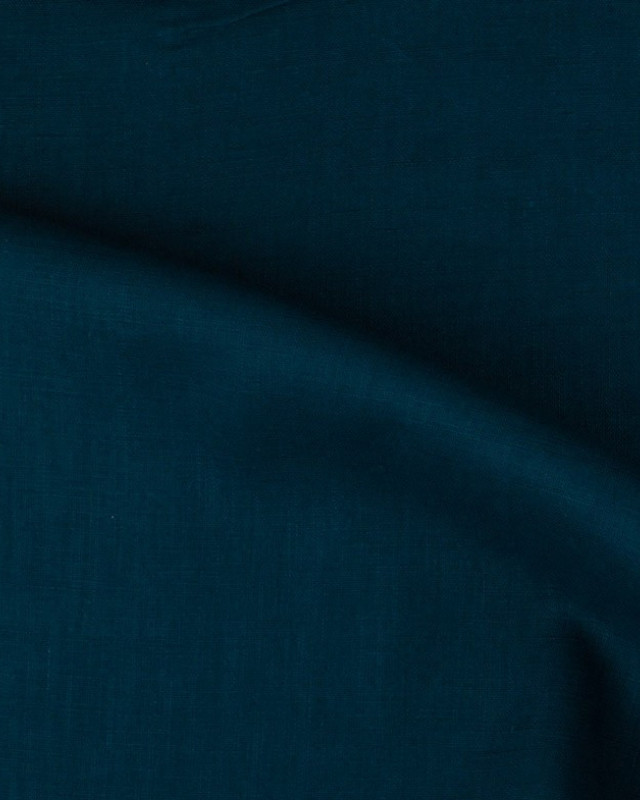 Tissu au metre lin lave bleu canard