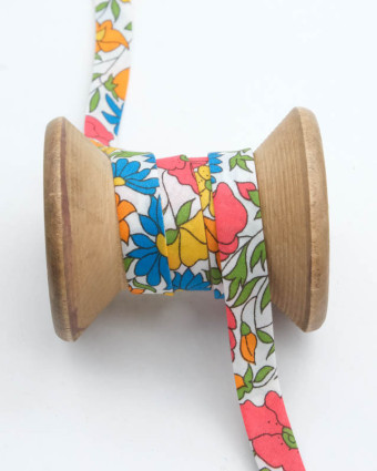 Biais Poppy and Daisy Liberty Fabrics@ Multicolore - Mercerine