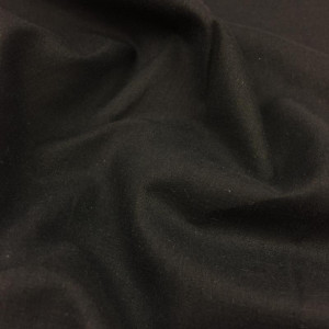 Voile de coton Noir - par 10cm