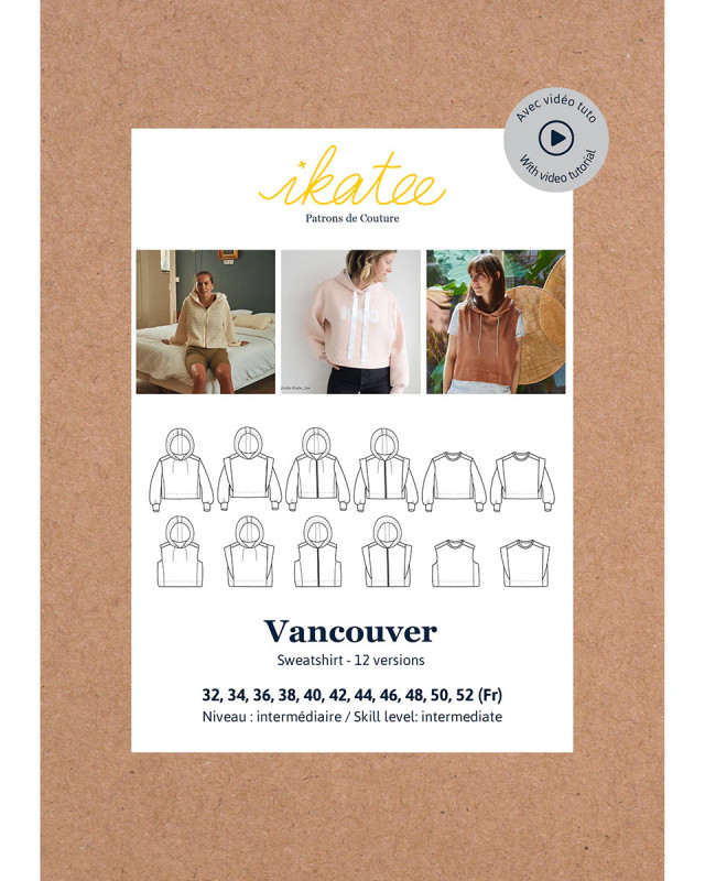 Patron Femme Sweat Ikatee VANCOUVER - Mercerine
