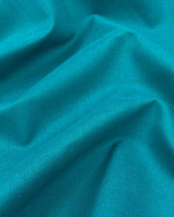 Voile de coton Bleu canard - par 10cm