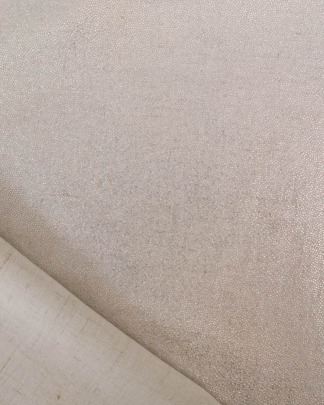 Viscose Lin Mini Pois Argentés - Mercerine