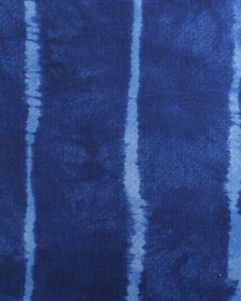 Viscose Mélangée Texturée Rayures Tie and Dye Bleu Marine - Mercerine