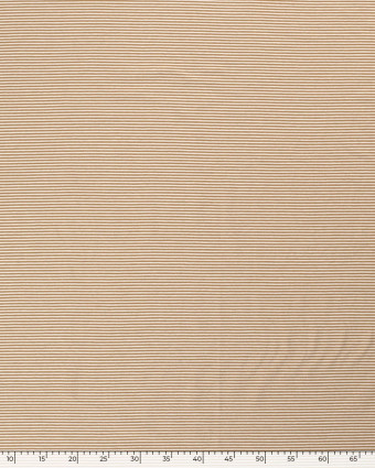 Jersey Fines Rayures Praline - Mercerine