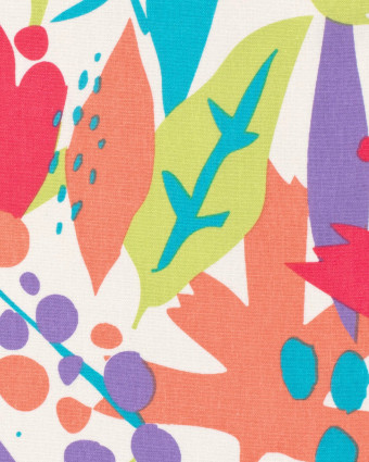 Viscose Lin Motif Abstrait Multicolore - Mercerine