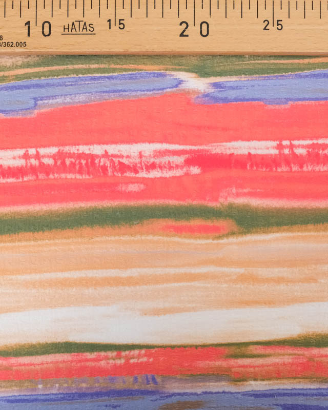 Tissu Léger Stretch Texturé Tie And Dye Multicolore - Mercerine