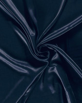 Viscose Satin Unie Bleu Marine
