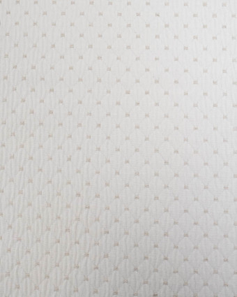 Tissu Jacquard Ameublement Effet Piqué Ecru et Lin - Mercerine