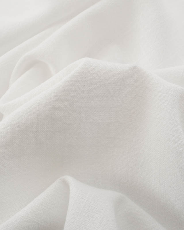 Tissu Lin Lavé Viscose blanc - Mercerine