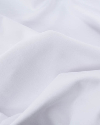 Tissu au mètre : Tissu Jersey Interlock Blanc- Mercerine