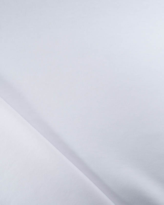 Tissu au mètre : Tissu Jersey Interlock Blanc- Mercerine